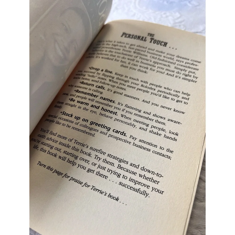 Personal Touch : Vintage Bestseller By Terrie Williams W/ Joe Cooney